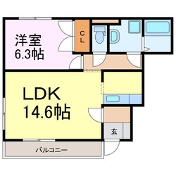 シャルマンコートＡの物件間取画像